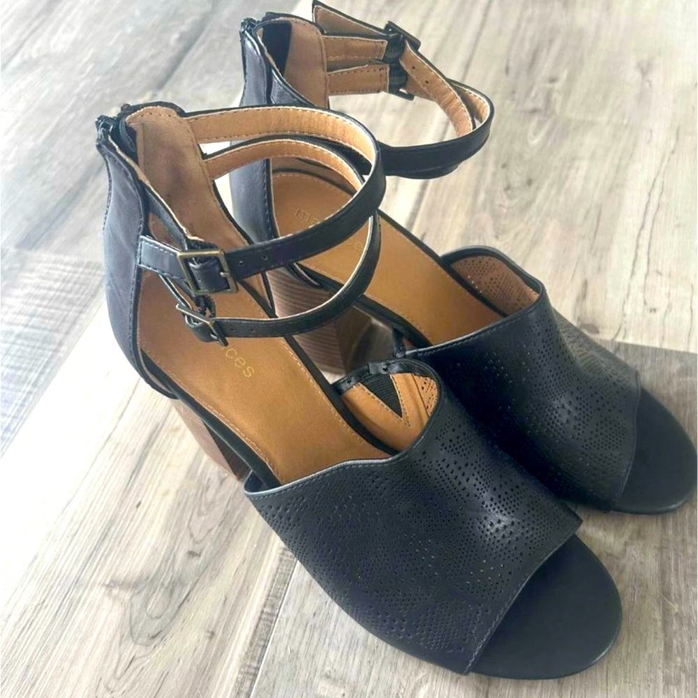 Maurices Black Block Heel Sandals – Women’s Size 9 – New Without Tags